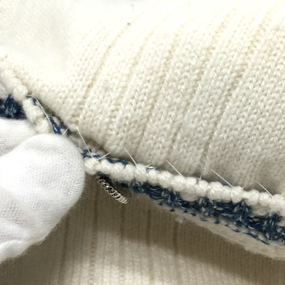 CHANEL cardigan P63079 cashmere White x blue CCCOCO Mark CHANEL 20P Spring / Summer 2020 Trimming Women 34 Used Authentic