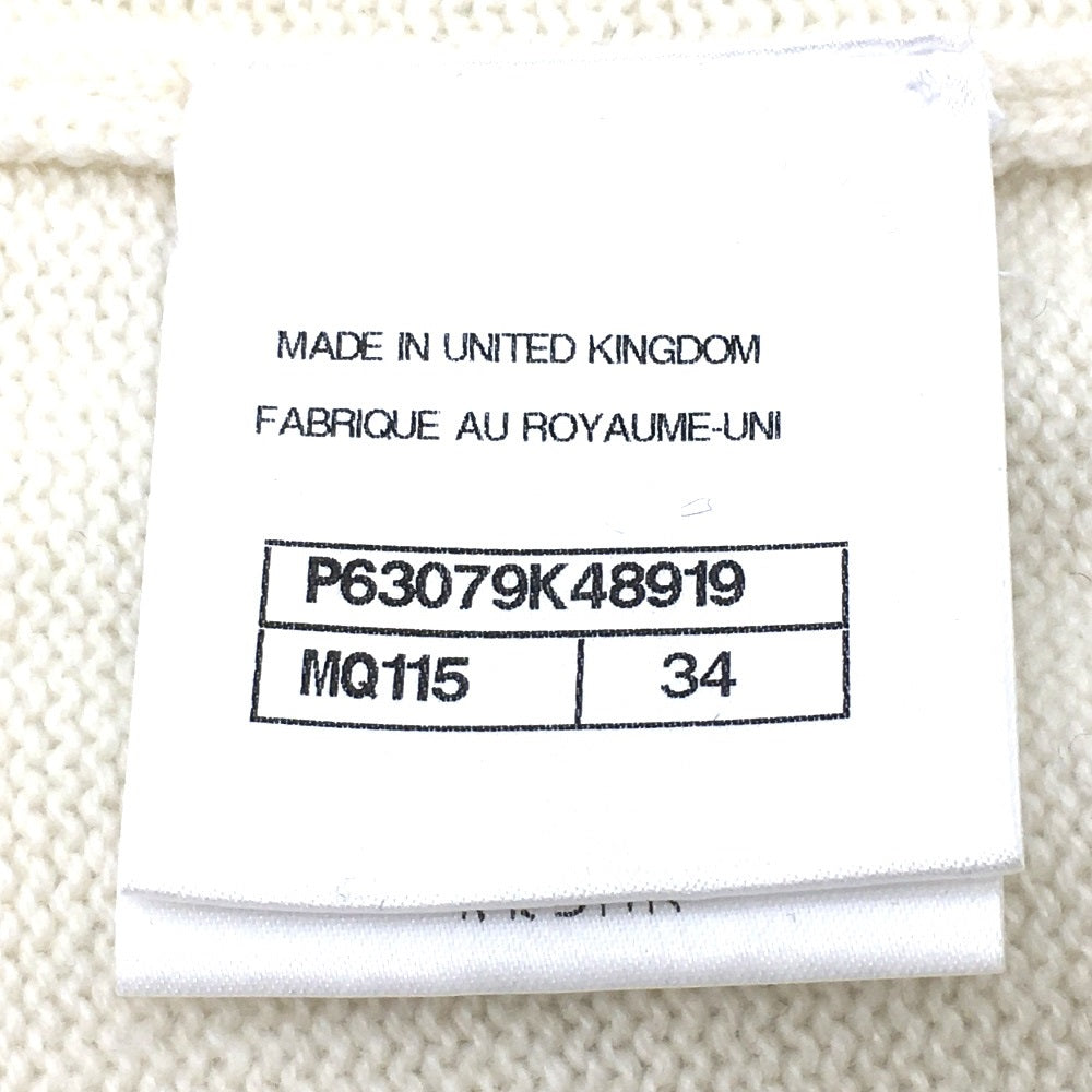 CHANEL cardigan P63079 cashmere White x blue CCCOCO Mark CHANEL 20P Spring / Summer 2020 Trimming Women 34 Used Authentic