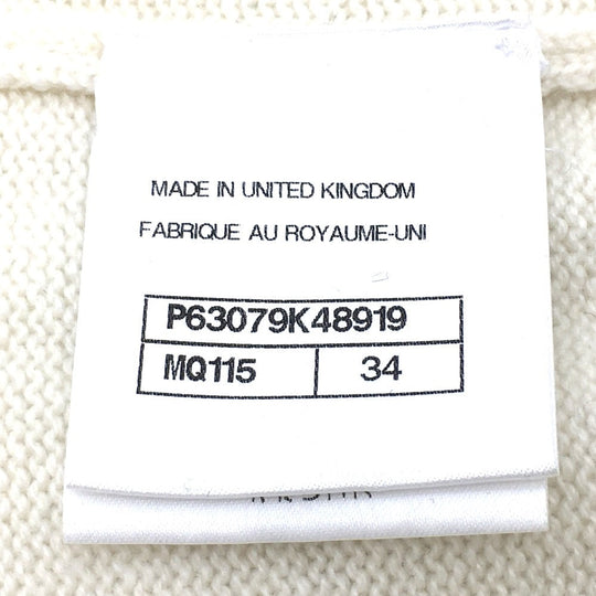 CHANEL cardigan P63079 cashmere White x blue CCCOCO Mark CHANEL 20P Spring / Summer 2020 Trimming Women 34 Used Authentic