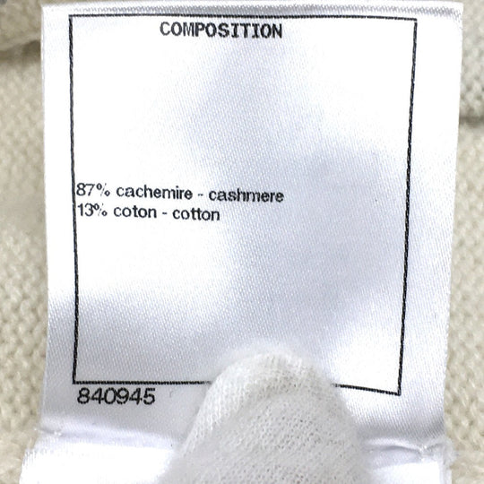 CHANEL cardigan P63079 cashmere White x blue CCCOCO Mark CHANEL 20P Spring / Summer 2020 Trimming Women 34 Used Authentic