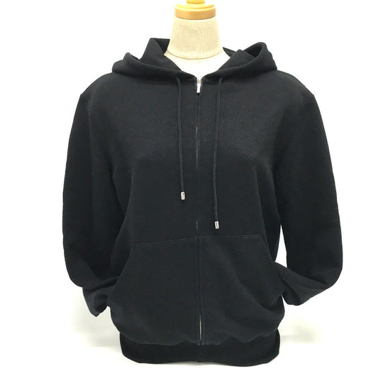 CHANEL Hoodie P63299 Cotton, Sequins black Graffiti CC logo 20P Sweatshirt Long Sleeve Women XS Used Authentic