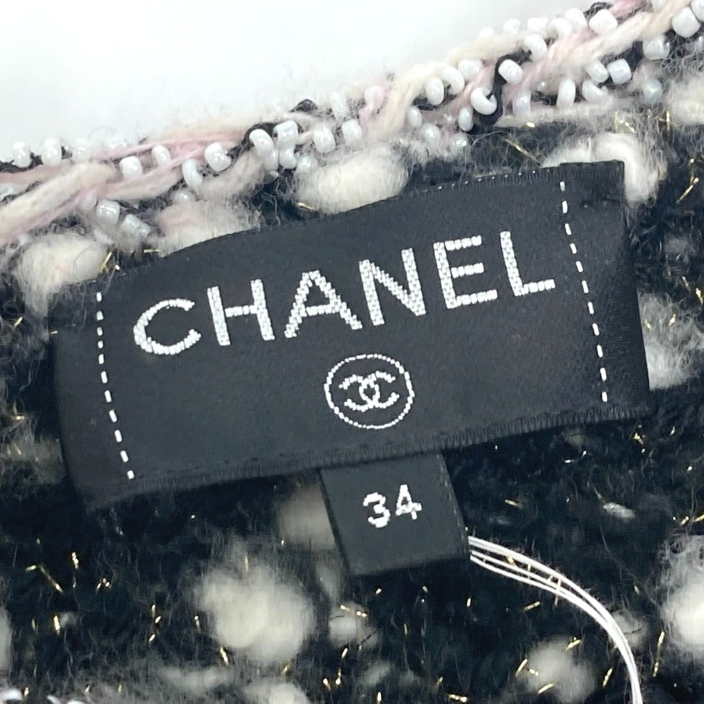 CHANEL Jacket P73552 Wool, Polyester multicolor CC COCO Mark Tweed Pearl Women 34 Used Authentic
