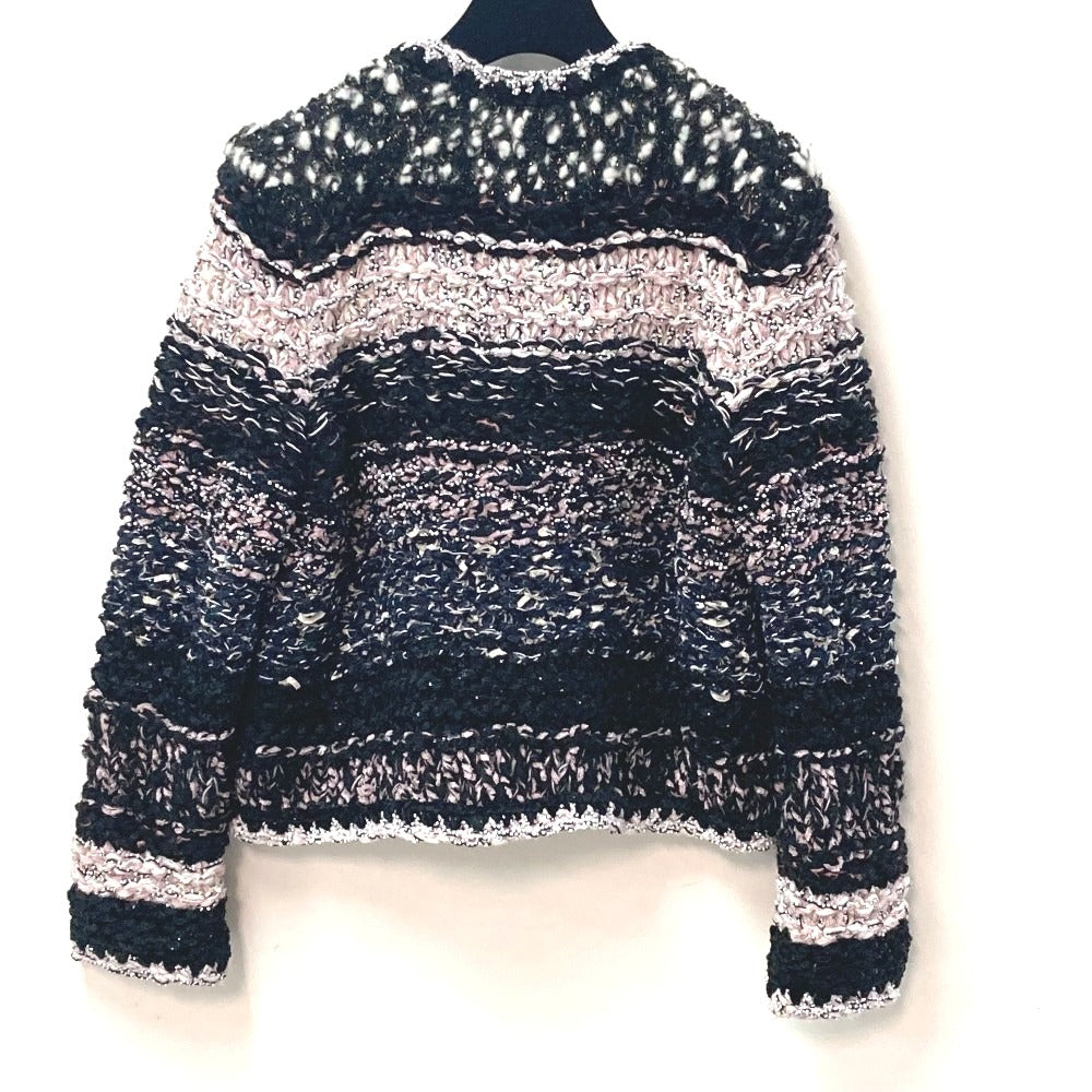 CHANEL Jacket P73552 Wool, Polyester multicolor CC COCO Mark Tweed Pearl Women 34 Used Authentic