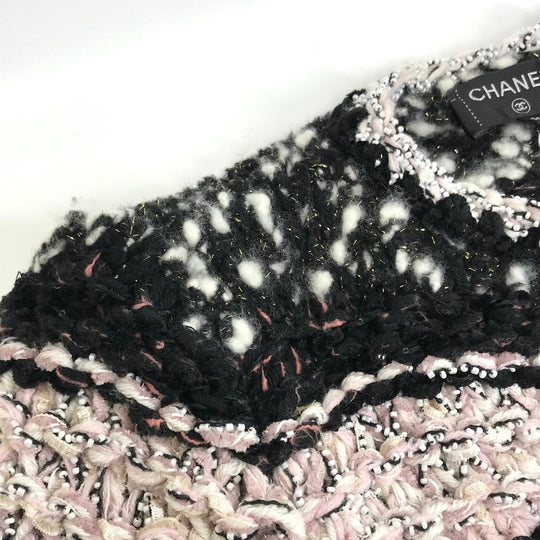 CHANEL Jacket P73552 Wool, Polyester multicolor CC COCO Mark Tweed Pearl Women 34 Used Authentic