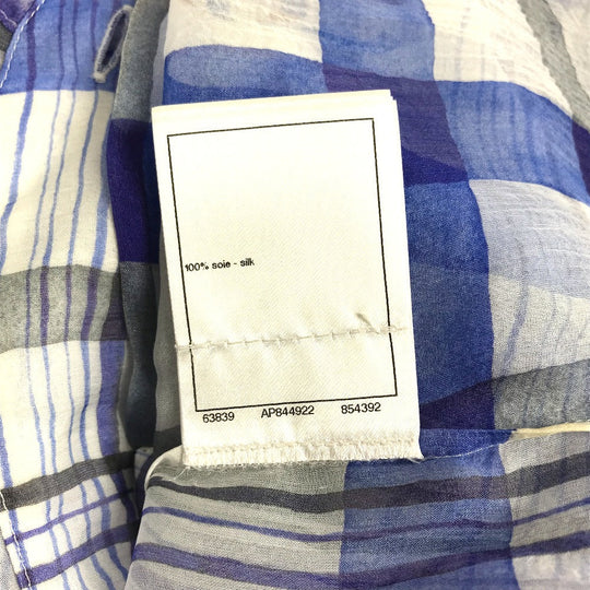 CHANEL blouse P74508 silk white CC COCO Mark printed muslin 34