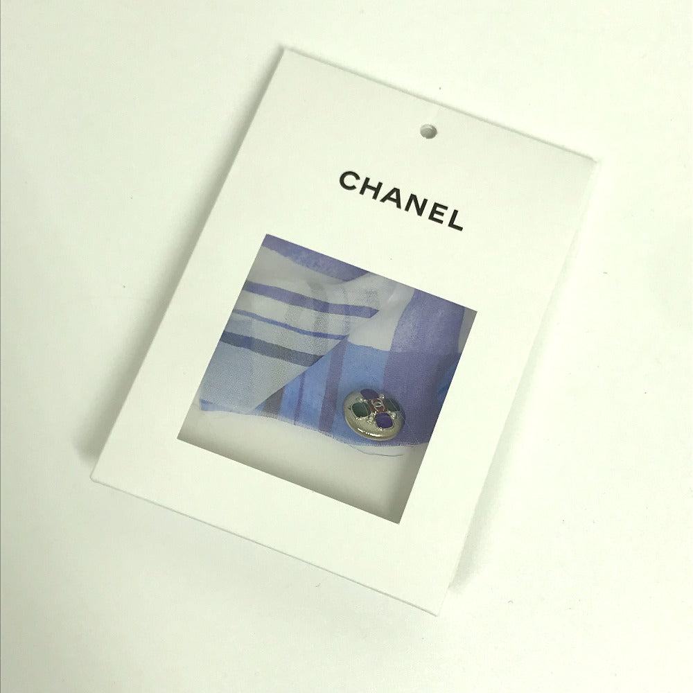 CHANEL blouse P74508 silk white CC COCO Mark printed muslin 34