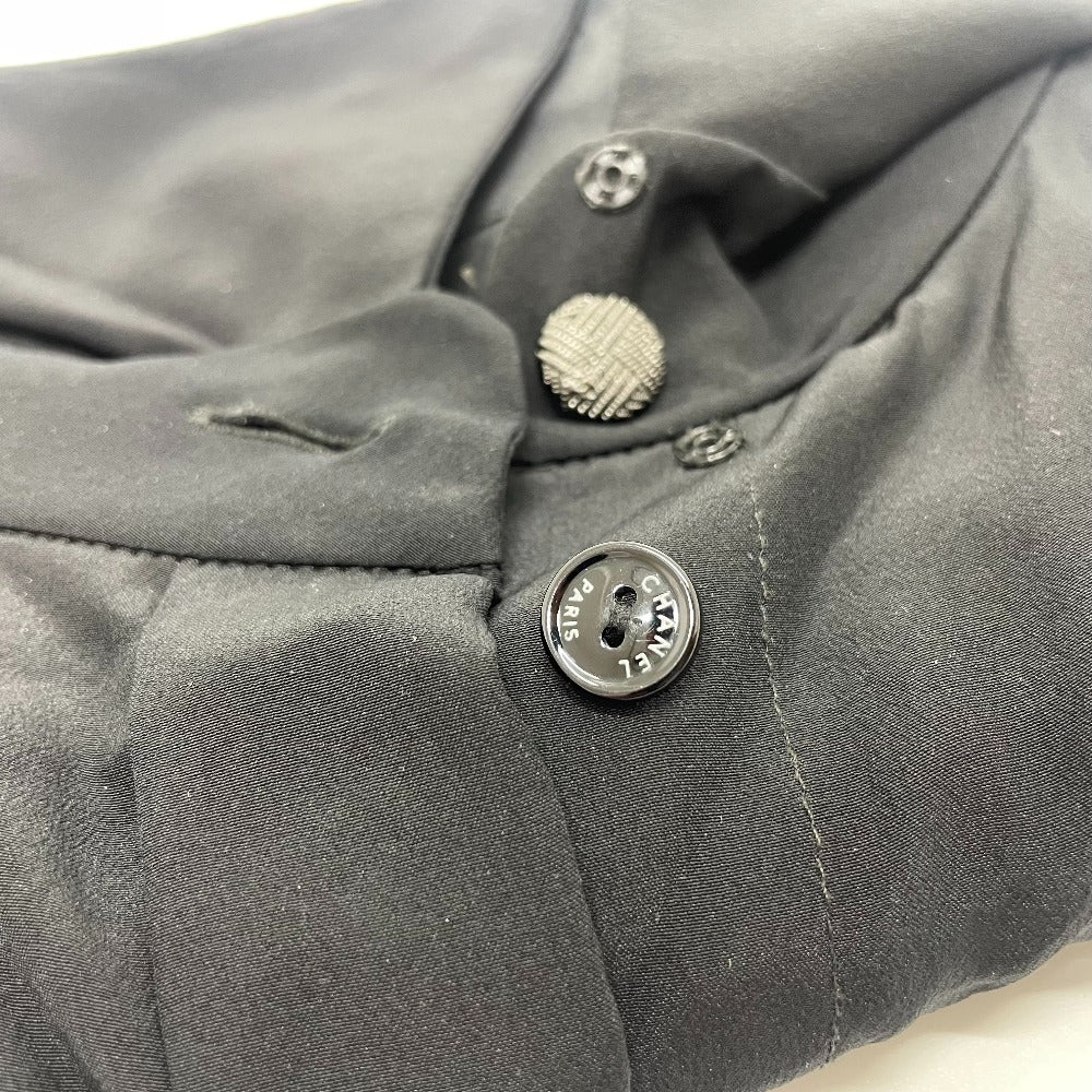 CHANEL Long sleeve shirt P52246 silk black 15B Tops shirt 34