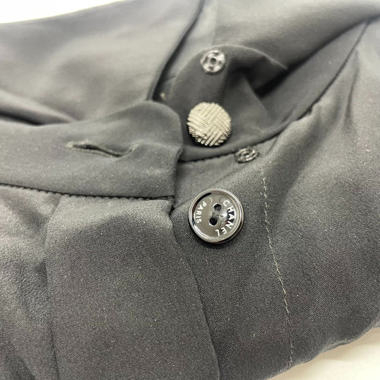 CHANEL Long sleeve shirt P52246 silk black 15B Tops shirt 34