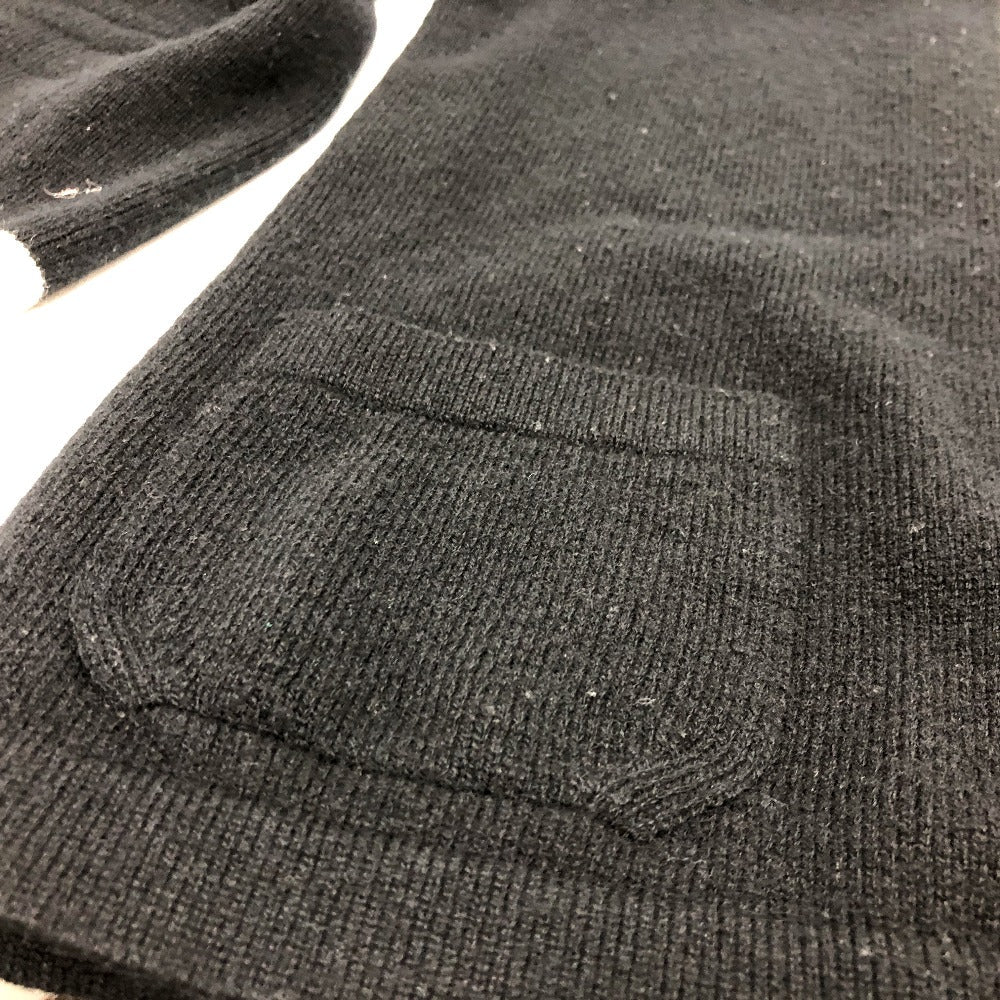 CHANEL cardigan P40668 knit black Bicolor Chain COCO Button Women 38 Used Authentic