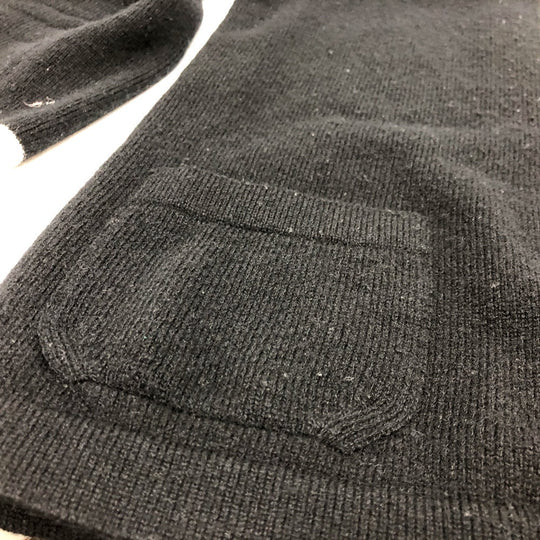CHANEL cardigan P40668 knit black Bicolor Chain COCO Button Women 38 Used Authentic