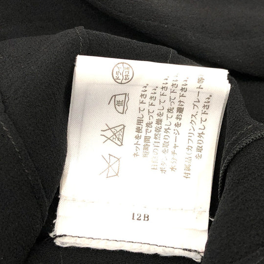 CHANEL blouse P55115 silk black Apparel long sleeve tops See-through Camellia Brooch Women 34 Used Authentic