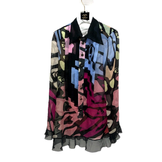 CHANEL cardigan P61292 Viscose black apparel COCO Mark Button Matelasse 4 Pocket Women 34 Used Authentic