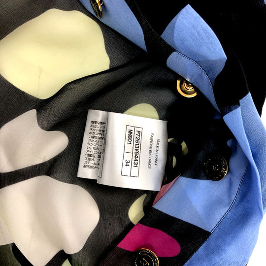 CHANEL cardigan P61292 Viscose black apparel COCO Mark Button Matelasse 4 Pocket Women 34 Used Authentic