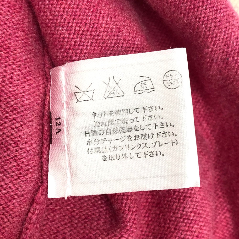 CHANEL cardigan P40668K cashmere pink outer Bicolor Chain 38