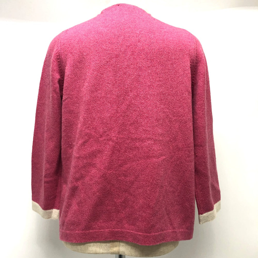 CHANEL cardigan P40668K cashmere pink outer Bicolor Chain 38