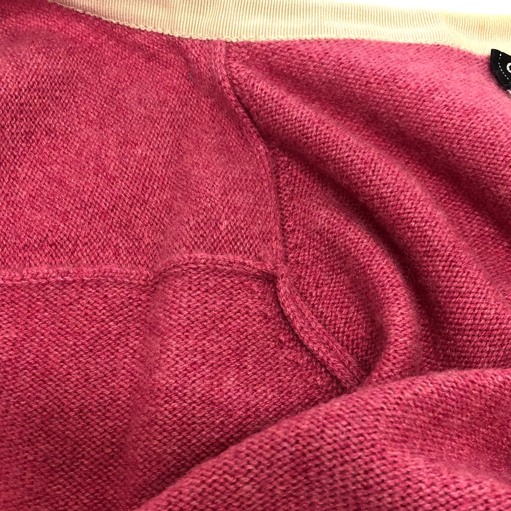 CHANEL cardigan P40668K cashmere pink outer Bicolor Chain 38