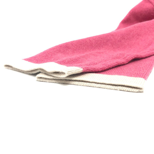 CHANEL cardigan P40668K cashmere pink outer Bicolor Chain 38