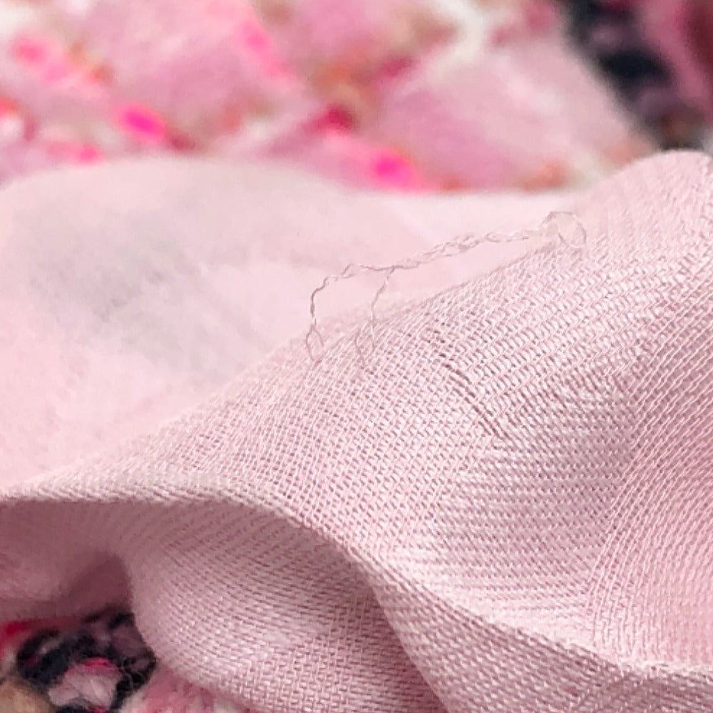 CHANEL Jacket P77302 tweed pink 24S COCO Mark button Women 34 Used Authentic