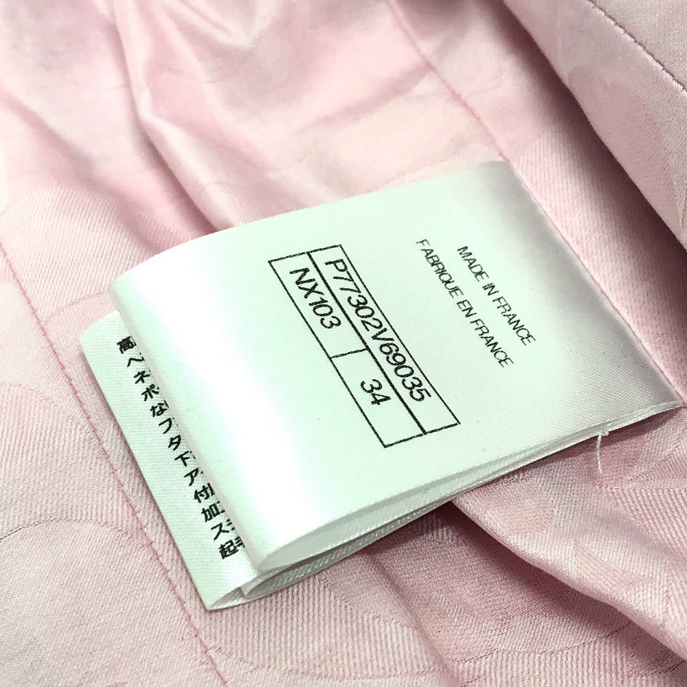 CHANEL Jacket P77302 tweed pink 24S COCO Mark button Women 34 Used Authentic