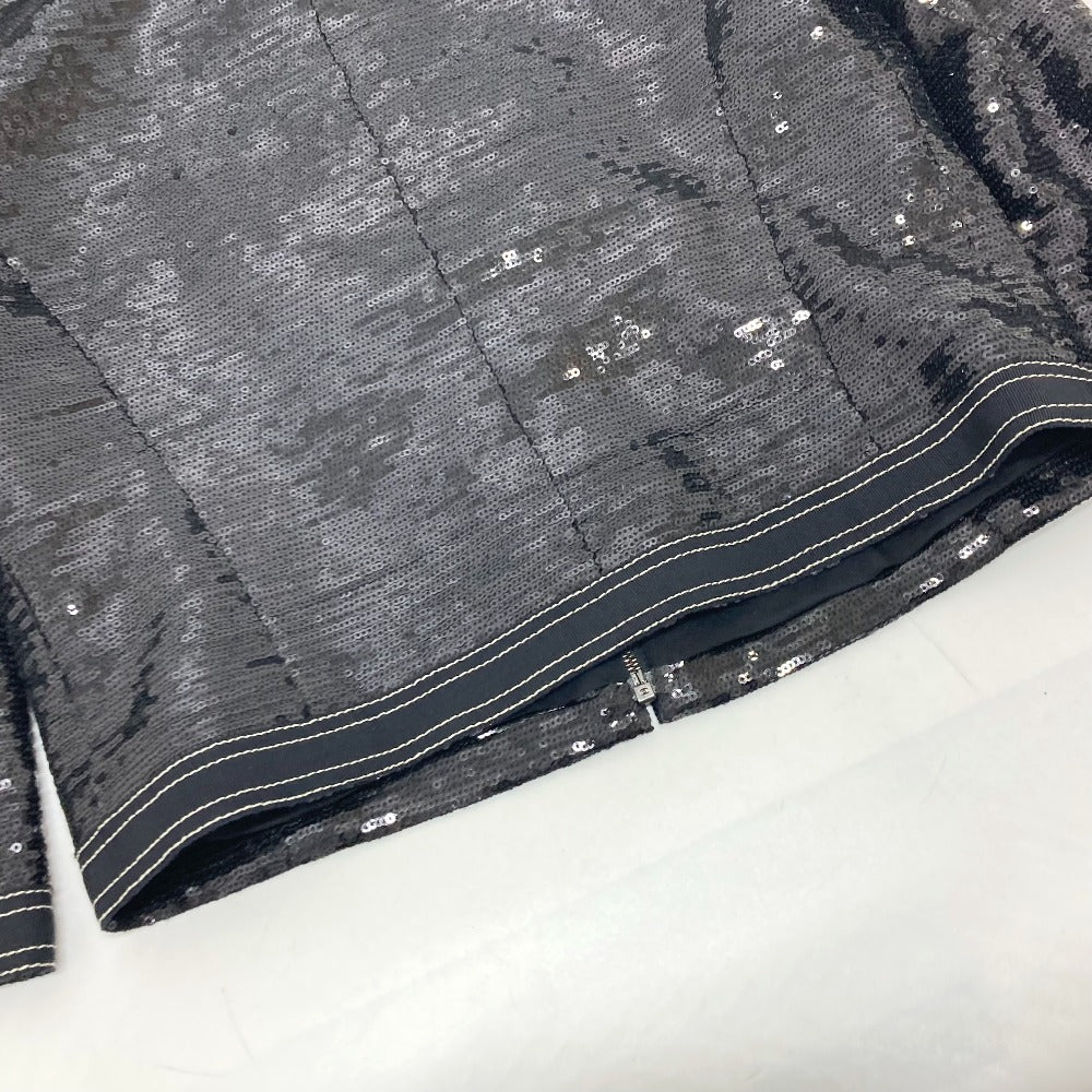 CHANEL Jacket P45044 Sequin black Sequin Women 36 Used Authentic