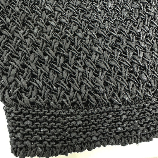 CHANEL cardigan P40660 cotton black Braided Chain Women Used Authentic