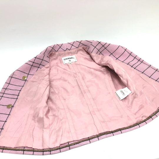 CHANEL Best P77266 tweed pink 24S tweed Women 34 Used Authentic