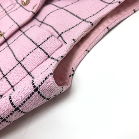 CHANEL Best P77266 tweed pink 24S tweed Women 34 Used Authentic