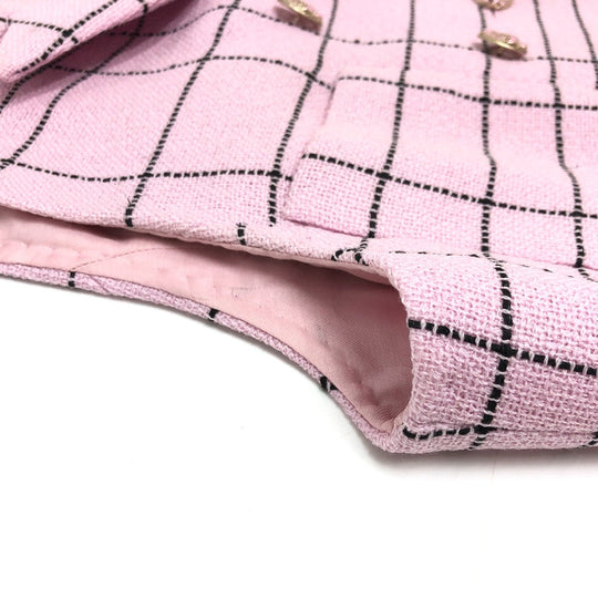 CHANEL Best P77266 tweed pink 24S tweed Women 34 Used Authentic