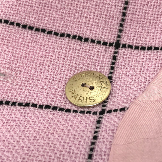 CHANEL Best P77266 tweed pink 24S tweed Women 34 Used Authentic