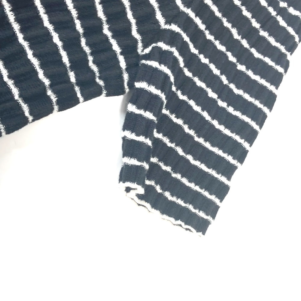 CHANEL knit P76857 Cotton, Polyamide black 24Stainless Steel New Release COCO Mark Border CC Women 34 Used Authentic