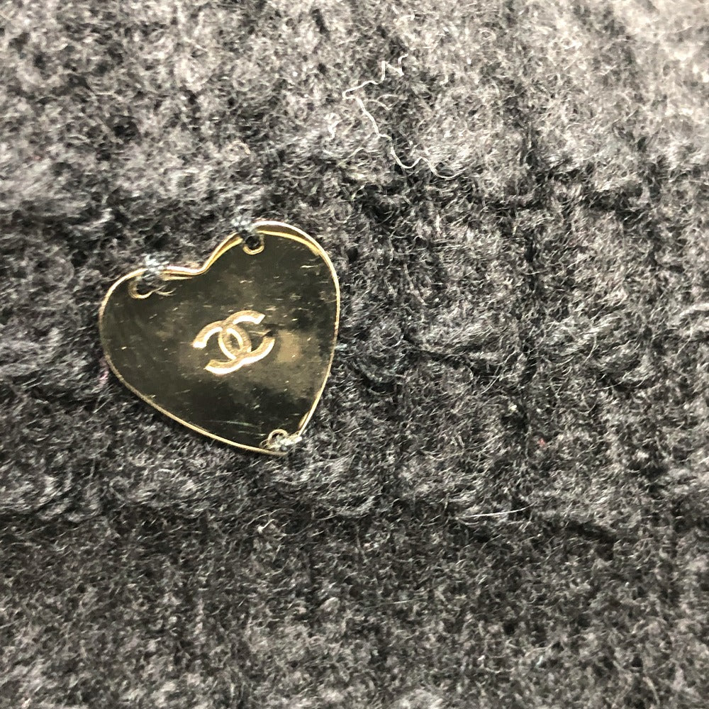 CHANEL sweater P59735 cashmere black 18B CCCOCO Mark logo icon beaded knit 34