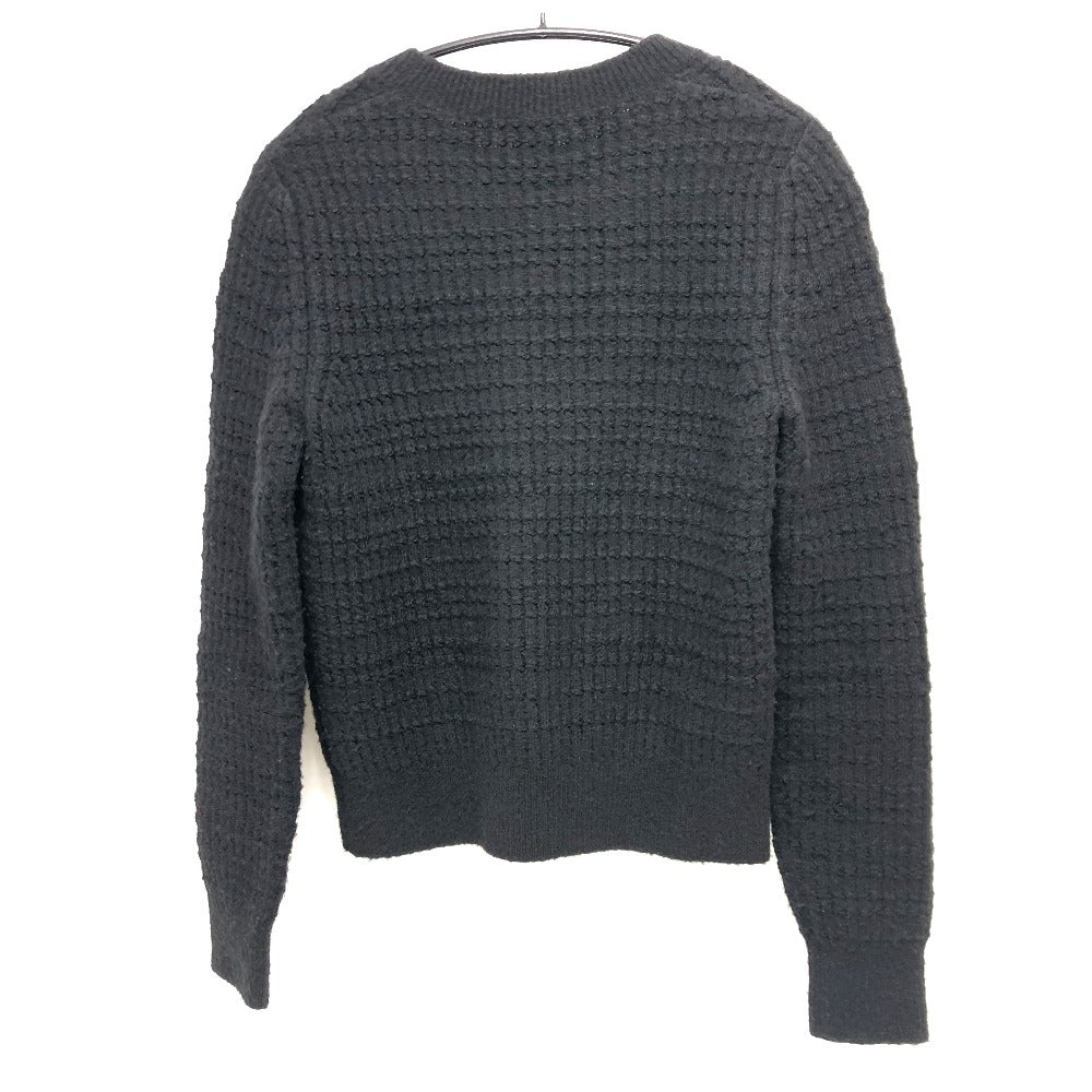 CHANEL sweater P59735 cashmere black 18B CCCOCO Mark logo icon beaded knit 34