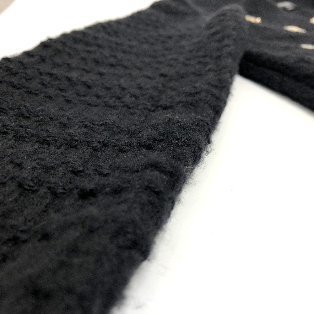 CHANEL sweater P59735 cashmere black 18B CCCOCO Mark logo icon beaded knit 34