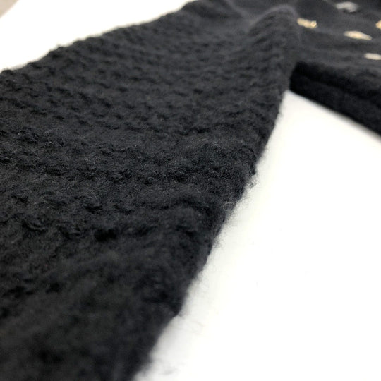CHANEL sweater P59735 cashmere black 18B CCCOCO Mark logo icon beaded knit 34