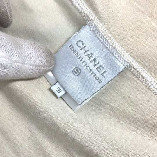 CHANEL Hoodie P23616 polyamide white 04P Sports CC COCO Mark Women 38 Used Authentic