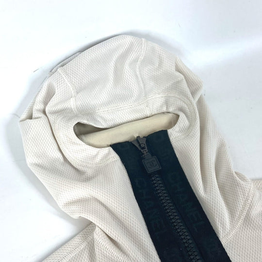 CHANEL Hoodie P23616 polyamide white 04P Sports CC COCO Mark Women 38 Used Authentic