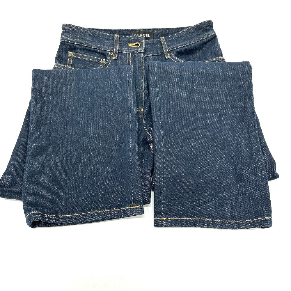CHANEL Denim pants P78765 denim blue 24B Coco Pocket Jeans - Washed Denim 34