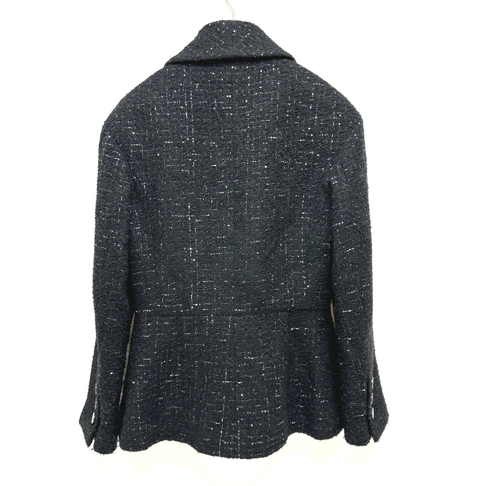 CHANEL Jacket P78012 tweed black 24B Glitter Tweed 34