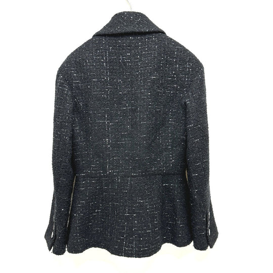CHANEL Jacket P78012 tweed black 24B Glitter Tweed 34