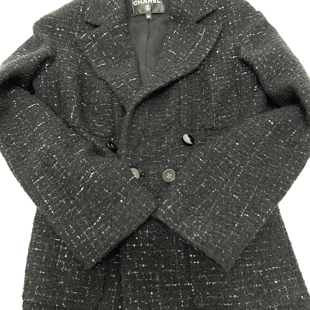 CHANEL Jacket P78012 tweed black 24B Glitter Tweed 34