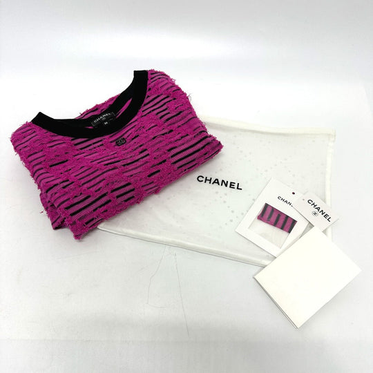 CHANEL Long sleeve shirt P77487 Viscose pink 24AW Cotton & Mixed Fibers 36