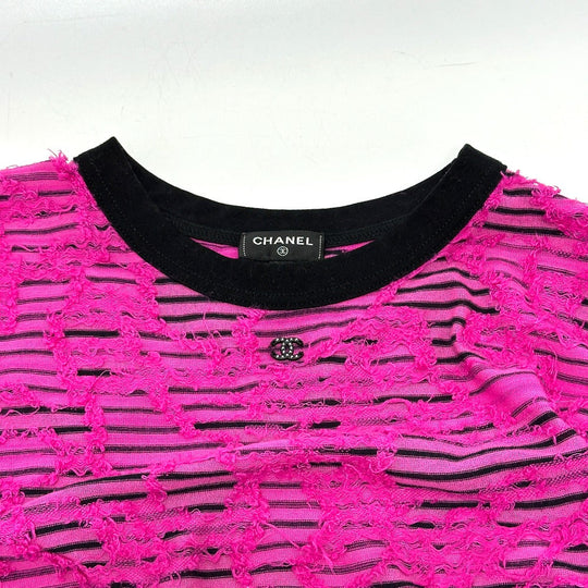 CHANEL Long sleeve shirt P77487 Viscose pink 24AW Cotton & Mixed Fibers 36