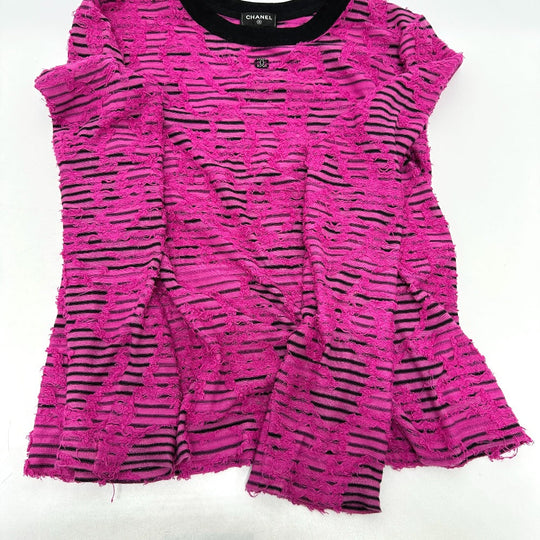CHANEL Long sleeve shirt P77487 Viscose pink 24AW Cotton & Mixed Fibers 36