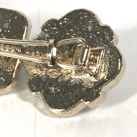 CHANEL Valletta metal gold 21A CC COCO Mark Icon NO5 Clover Rhinestone Women Used Authentic