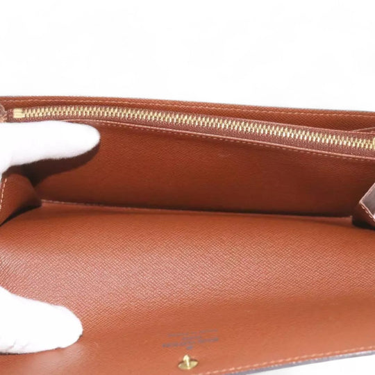Louis Vuitton Monogram Graffiti Long Leather Wallet Khaki Womens