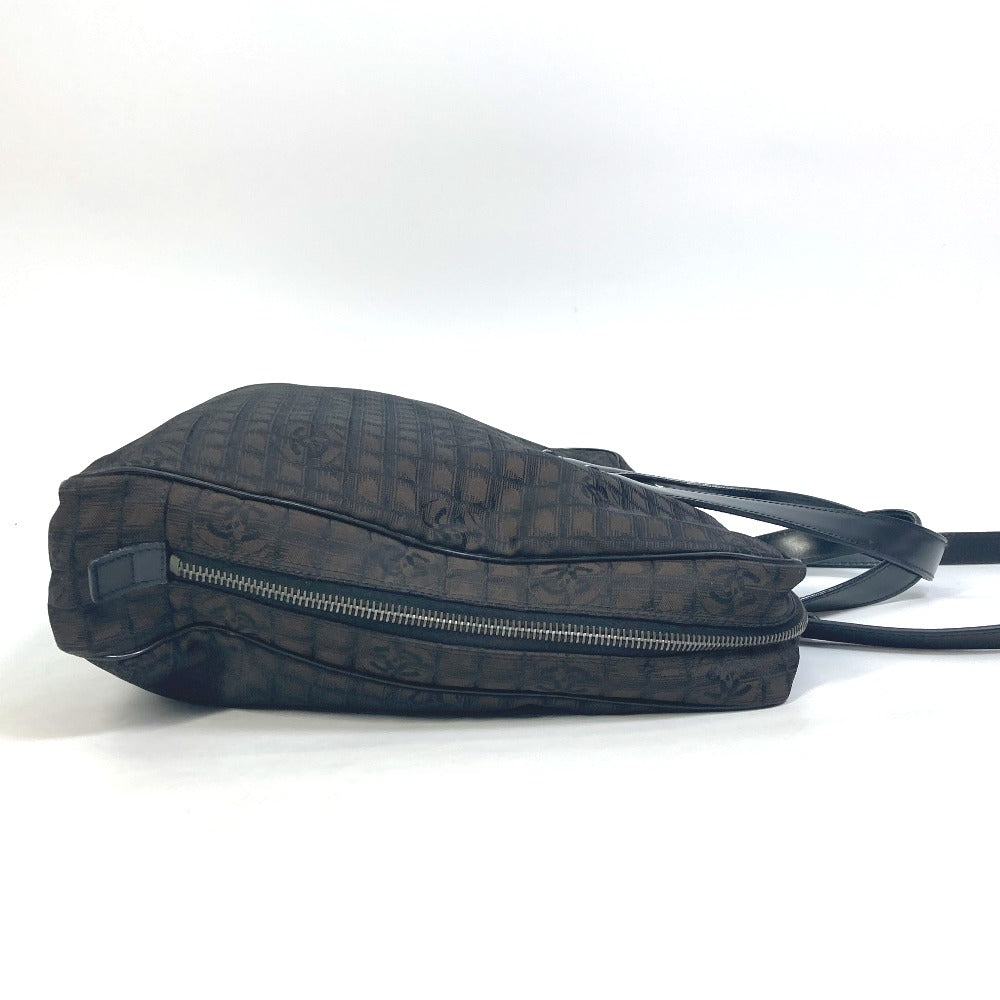 CHANEL Business bag Nylon, Leather Brown New travel line Handbag Women Used Authentic