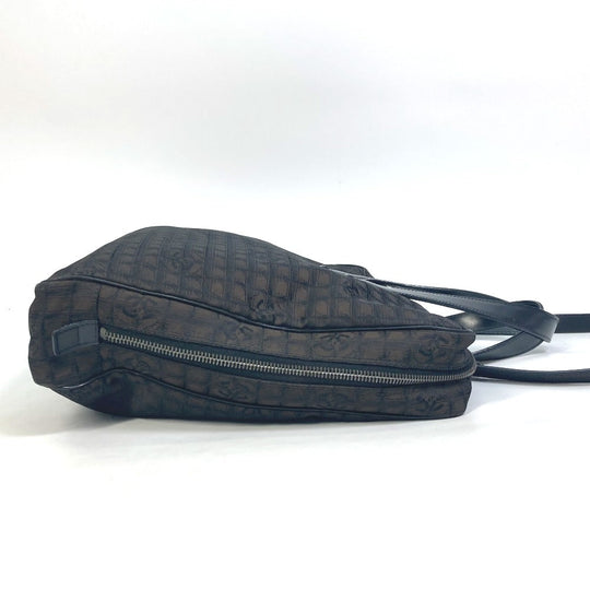 CHANEL Business bag Nylon, Leather Brown New travel line Handbag Women Used Authentic