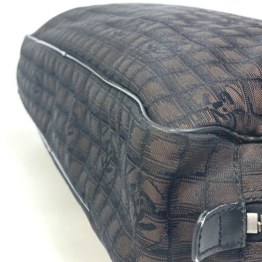 CHANEL Business bag Nylon, Leather Brown New travel line Handbag Women Used Authentic
