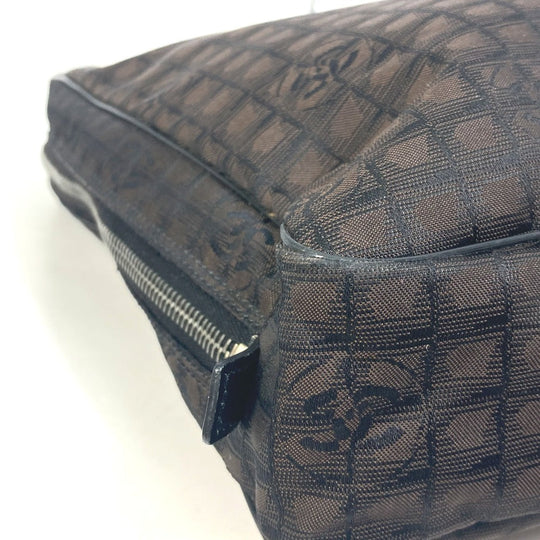 CHANEL Business bag Nylon, Leather Brown New travel line Handbag Women Used Authentic