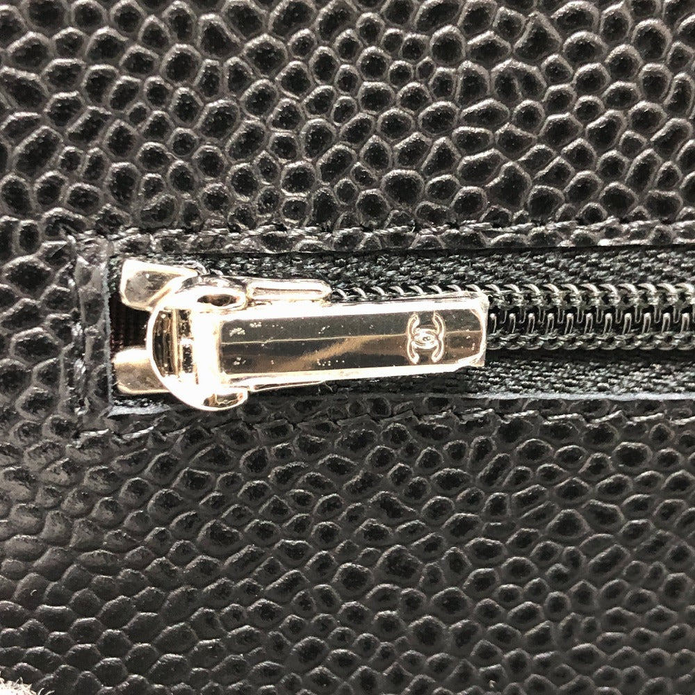 CHANEL Shoulder Bag AP0250 Caviar skin black Matelasse COCO Mark Classic Women Used Authentic